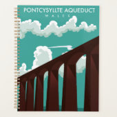 Leaderfoot Viaduct Schottland Reiseplakat-Notebook Planer (Vorderseite)