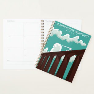 Leaderfoot Viaduct Schottland Reiseplakat Notizbuc Planer