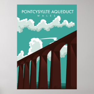 Leaderfoot Viaduct Schottland Reiseplakat Poster