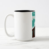 Leaderfoot Viaduct Schottland Reiseplakat Zweifarbige Tasse (Links)