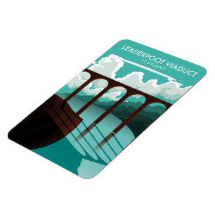 Leaderfoot Viadukt Schottland Reiseplakat Magnet