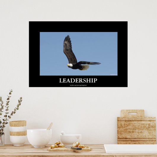 LEADERSHIP Bald Eagle Motivierend Poster (Küche)