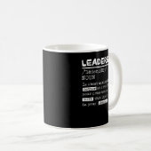 Leadership Definition Leader Office Teamwork Infla Kaffeetasse (VorderseiteRechts)