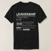 Leadership Definition Leader Office Teamwork Infla T-Shirt (Design vorne)