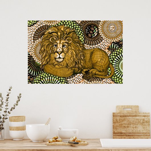 Leading Lion Poster (Küche)