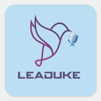Leaduke Bird Logo-Aufkleber Quadratischer Aufkleber