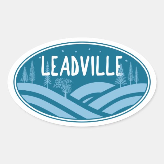 Leadville Colorado Außenbereich Ovaler Aufkleber (Vorderseite)