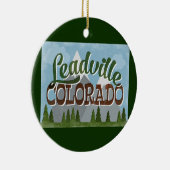 Leadville Colorado Fun Retro Snowy Mountains Keramik Ornament (Rechts)