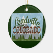 Leadville Colorado Fun Retro Snowy Mountains Keramik Ornament (Links)