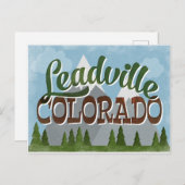 Leadville Colorado Fun Retro Snowy Mountains Postkarte (Vorne/Hinten)