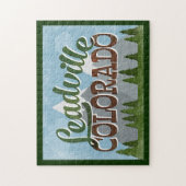 Leadville Colorado Fun Retro Snowy Mountains Puzzle (Vertikal)