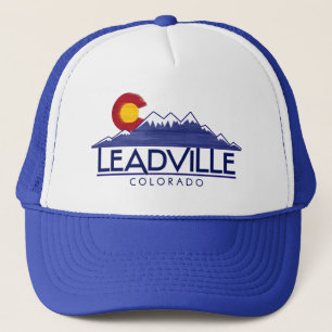 Leadville Colorado Holzhut Berge Truckerkappe