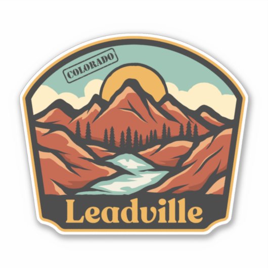 Leadville, Colorado-Sticker Aufkleber (Vorderseite)