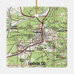 Leadville Colorado Topo Karte Keramikornament