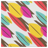 Leaf Abstrakt Retro mehrfarbiges Muster Stoff (Nahaufnahme)