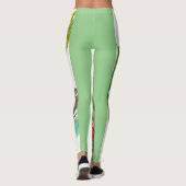 Leaf Abstrakte Blätter Botanische Original Malerei Leggings (Rückseite)