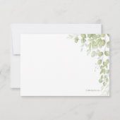 Leaf Accent Beileid Vielen Dank Karten (Rückseite)
