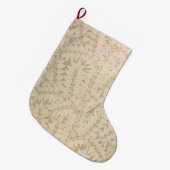 Leaf and Branch Pattern (von William Morris) Großer Weihnachtsstrumpf (Vorderansicht (hängend))