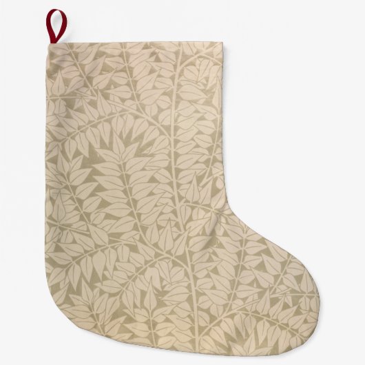 Leaf and Branch Pattern (von William Morris) Großer Weihnachtsstrumpf (Vorderseite)