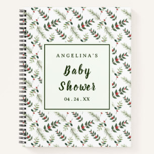 Leaf and Cherry Baby Shot List Notebook Notizblock