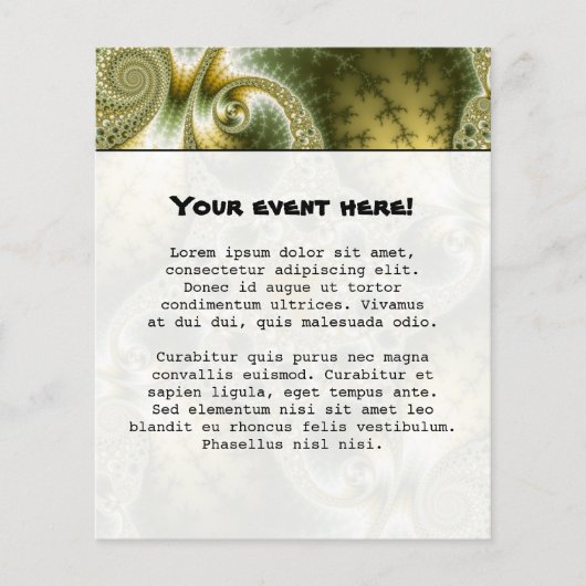 Leaf and Gold - Fraktal Art Flyer (Vorne)