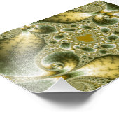 Leaf and Gold - Fraktal Art Fotodruck (Ecke)