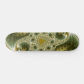 Leaf and Gold - Fraktal Art Skateboard (Horizontal)