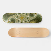 Leaf and Gold - Fraktal Art Skateboard (Horizontal)