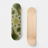Leaf and Gold - Fraktal Art Skateboard (Vorderseite)