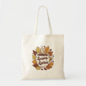 leaf and latte, funny coffee shirt, plant lover gi tragetasche (Vorne)