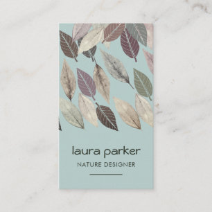 Leaf Art Dry Nature Yoga Meditation Massage Visitenkarte