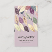 Leaf Art Dry Nature Yoga Meditation Massage Visitenkarte (Vorderseite)