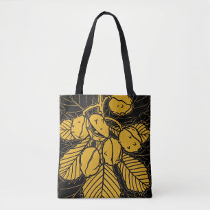 Leaf Ästhetische Blume Muster Transparente Blume T Tasche