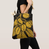 Leaf Ästhetische Blume Muster Transparente Blume T Tasche (Von Nahem)