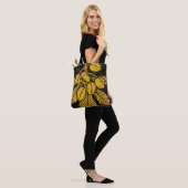 Leaf Ästhetische Blume Muster Transparente Blume T Tasche (Am Model)