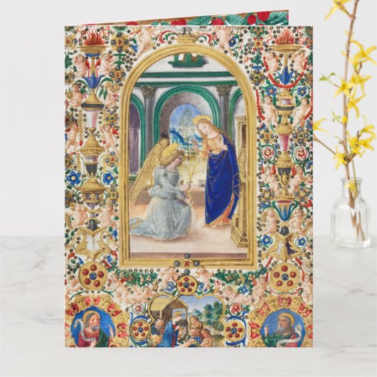 Leaf aus einem Stundenbuch Karte (Gelbe Blume)