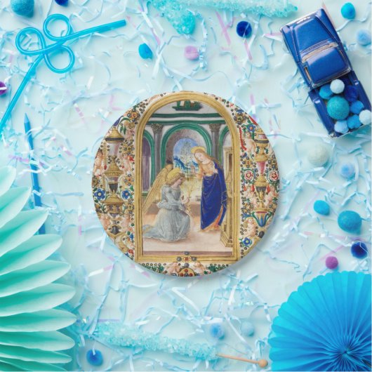 Leaf aus einem Stundenbuch Pappteller (Party)