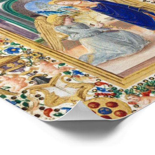 Leaf aus einem Stundenbuch Poster (Ecke)