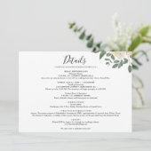 Leaf Back Simple Wedding Einladung (Stehend Vorderseite)