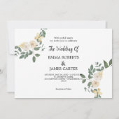 Leaf Back Simple Wedding Einladung (Rückseite)