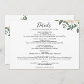 Leaf Back Simple Wedding Einladung (Vorne/Hinten)