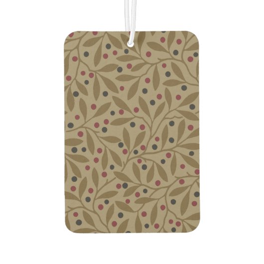 Leaf Berry Classic Hübsches Muster Kunst Autolufterfrischer (Rückseite)