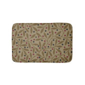 Leaf Berry Classic Hübsches Muster Kunst Badematte (Vorderseite)