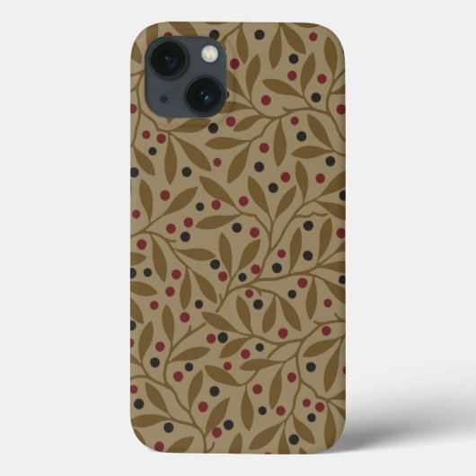 Leaf Berry Classic Hübsches Muster Kunst Case-Mate iPhone Hülle (Rückseite)