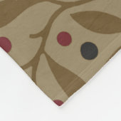 Leaf Berry Classic Hübsches Muster Kunst Fleecedecke (Ecke)