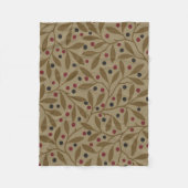 Leaf Berry Classic Hübsches Muster Kunst Fleecedecke (Vorderseite)