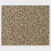 Leaf Berry Classic Hübsches Muster Kunst Geschenkpapier (Flach)