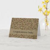 Leaf Berry Classic Hübsches Muster Kunst Karte (Gelbe Blume)