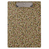 Leaf Berry Classic Hübsches Muster Kunst Klemmbrett (Vorderseite)