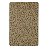 Leaf Berry Classic Hübsches Muster Kunst Mini Klemmbrett (Rückseite)